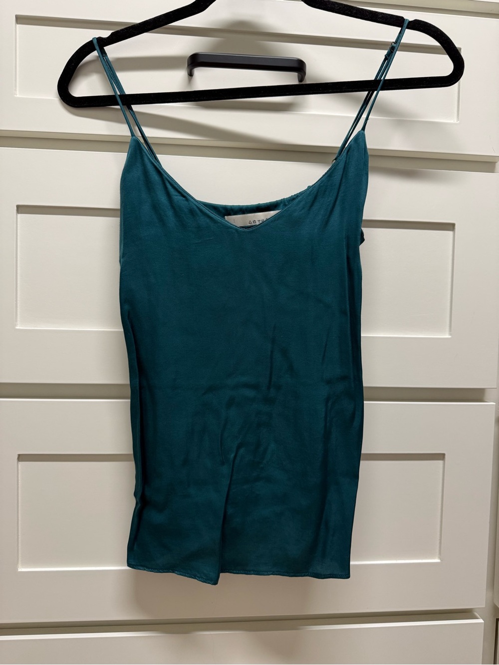 Sleek Teal Spaghetti-Strap Cami